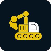 Excavator Vector Icon Design