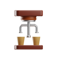 coffee object double coffee illustration 3d png