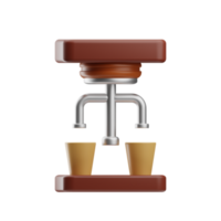 caffè oggetto Doppio caffè illustrazione 3d png