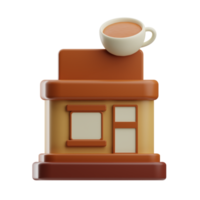 café objet café illustration 3d png