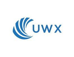 UWX letter logo design on white background. UWX creative circle letter logo concept. UWX letter design. vector