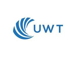 UWT letter logo design on white background. UWT creative circle letter logo concept. UWT letter design. vector