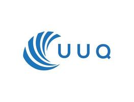 UUQ letter logo design on white background. UUQ creative circle letter logo concept. UUQ letter design. vector