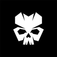 Spooky skull head modern geometric design vector