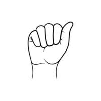 people hand gesture line simplicity design vector