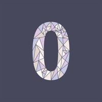 number zero triangle geometric style design vector