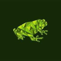 animal frog polygon geometric style design vector