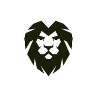 Lion head geometric illustration design vector