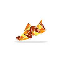 casual shoes geometric polygon design vector