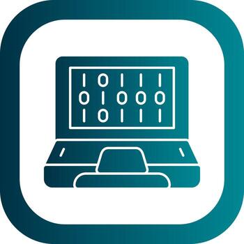 icono de vector de código binario