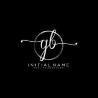 inicial gb femenino logo colecciones modelo. escritura logo de inicial firma, boda, moda, joyería, boutique, floral y botánico con creativo modelo para ninguna empresa o negocio. vector