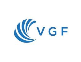 VGF letter logo design on white background. VGF creative circle letter logo concept. VGF letter design. vector