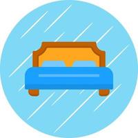 icono de vector de cama doble