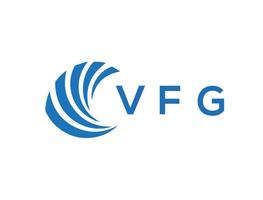 vfg letra logo diseño en blanco antecedentes. vfg creativo circulo letra logo concepto. vfg letra diseño. vector