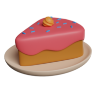 fetta di torta 3d illustrazione png