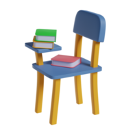 silla 3d ilustración png