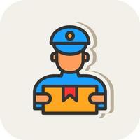 Delivery Man Vector Icon Design