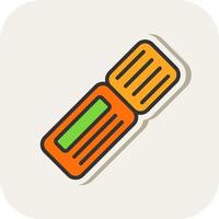 Train Ticket Vector Icon Design