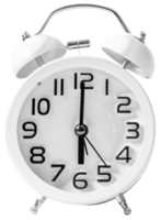 White vintage alarm clock. png