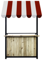 Wooden market stand png