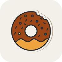 diseño de icono de vector de donut