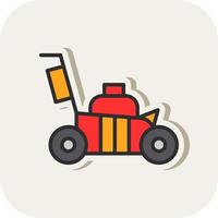 Lawn Mower Vector Icon Design