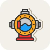 Diving Helmet Vector Icon Design