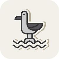 Seagull Vector Icon Design