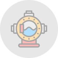 Diving Helmet Vector Icon Design