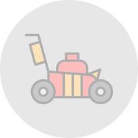 Lawn Mower Vector Icon Design