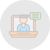 Video Conference Vector Icon Design