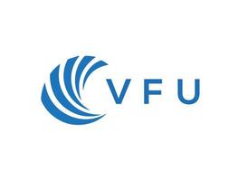 vfu letra logo diseño en blanco antecedentes. vfu creativo circulo letra logo concepto. vfu letra diseño. vector