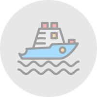 Yatch Vector Icon Design