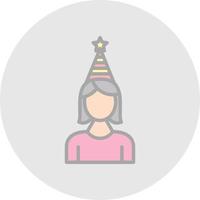 Birthday Girl Vector Icon Design