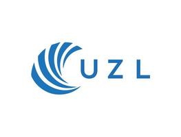 UZL letter logo design on white background. UZL creative circle letter logo concept. UZL letter design. vector