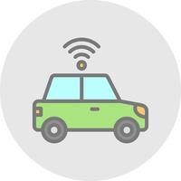 Driverless Car Vector Icon Design