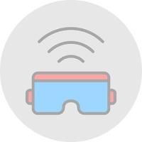 diseño de icono de vector de gafas inteligentes