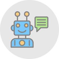 Robot Assistant Vector Icon Design