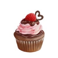 Valentine Chocolate Cupcake png