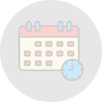 diseño de icono de vector de horario