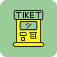 Ticket Machine Vector Icon Design