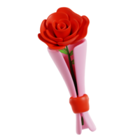 flor rosa 3d png