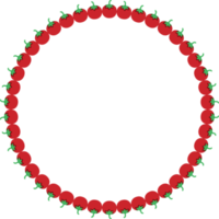 tomato fruit circle boarder pattern frame png