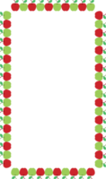 apple fruit boarder pattern frame png