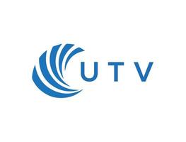 UTV letter logo design on white background. UTV creative circle letter logo concept. UTV letter design. vector