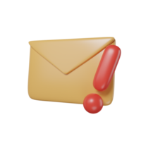 spam email and harmful about database and security icon 3D rendering png