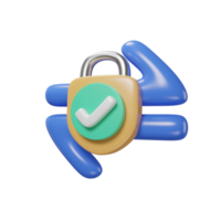 transfers security about database and security icon 3D rendering png