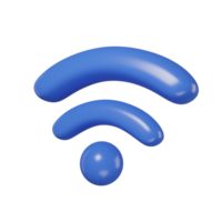 Wifi lien l'Internet social à propos base de données et Sécurité icône 3d le rendu png