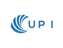 UPI letter logo design on white background. UPI creative circle letter logo concept. UPI letter design. vector