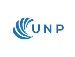 UNP letter logo design on white background. UNP creative circle letter logo concept. UNP letter design. vector